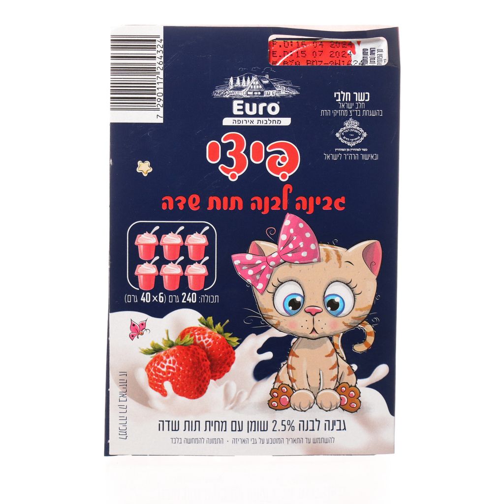פיצי גבינה לבנה עם מחית פירות יער 240 גרם 2.5% שומן (40 גרם*6 יח)