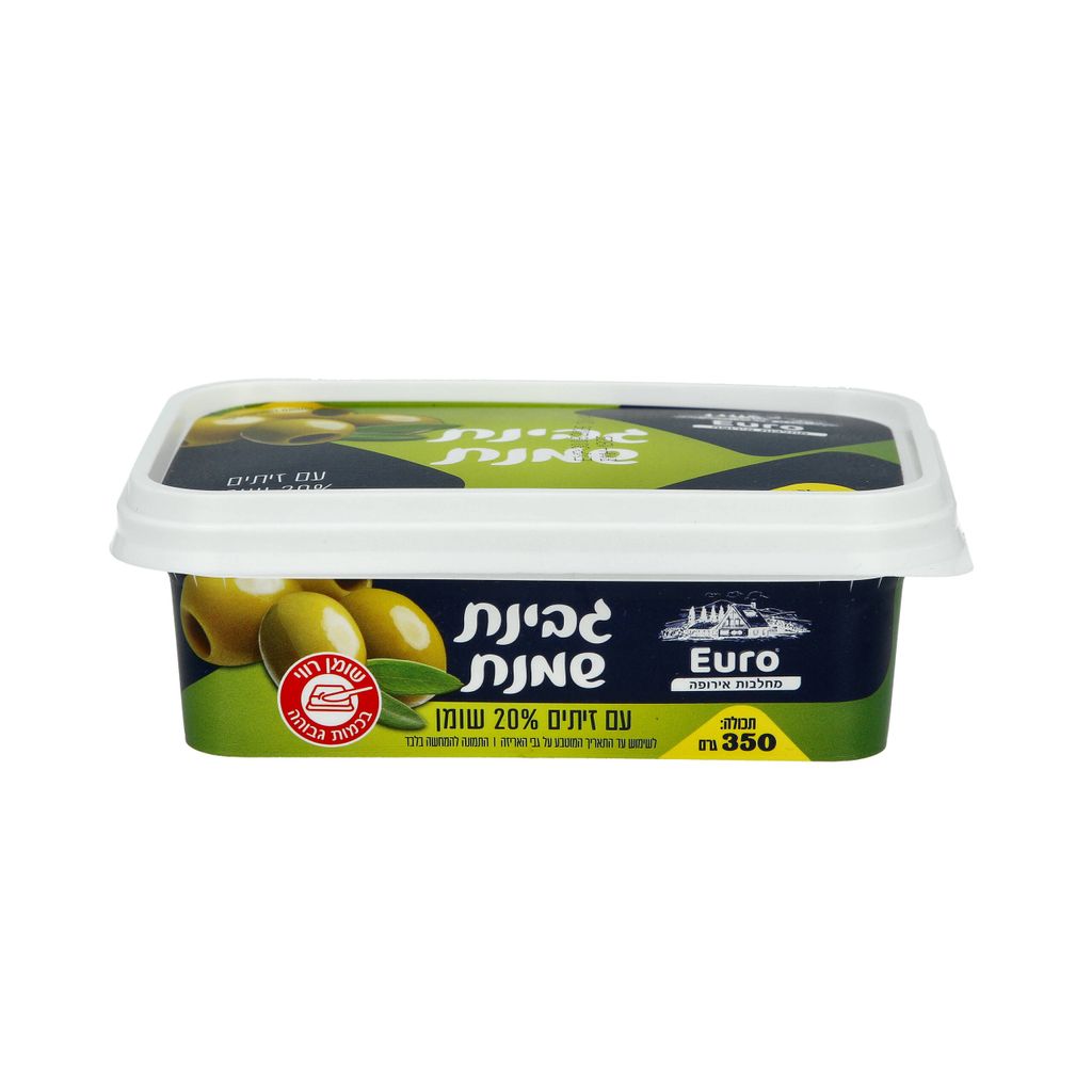גבינת שמנת עם זיתים  20% שומן 350 גרם