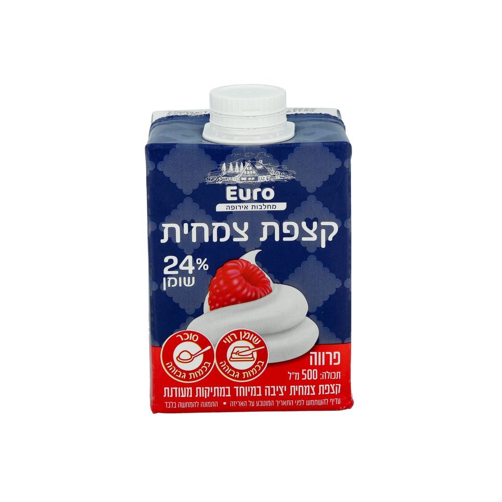קצפת צמחית 24% שומן 500 מ"ל (פרווה)