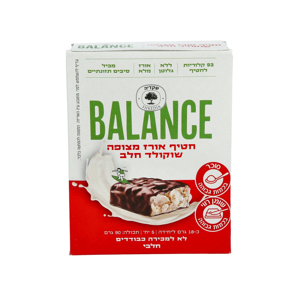 חטיף אורז מצופה שוקולד חלב