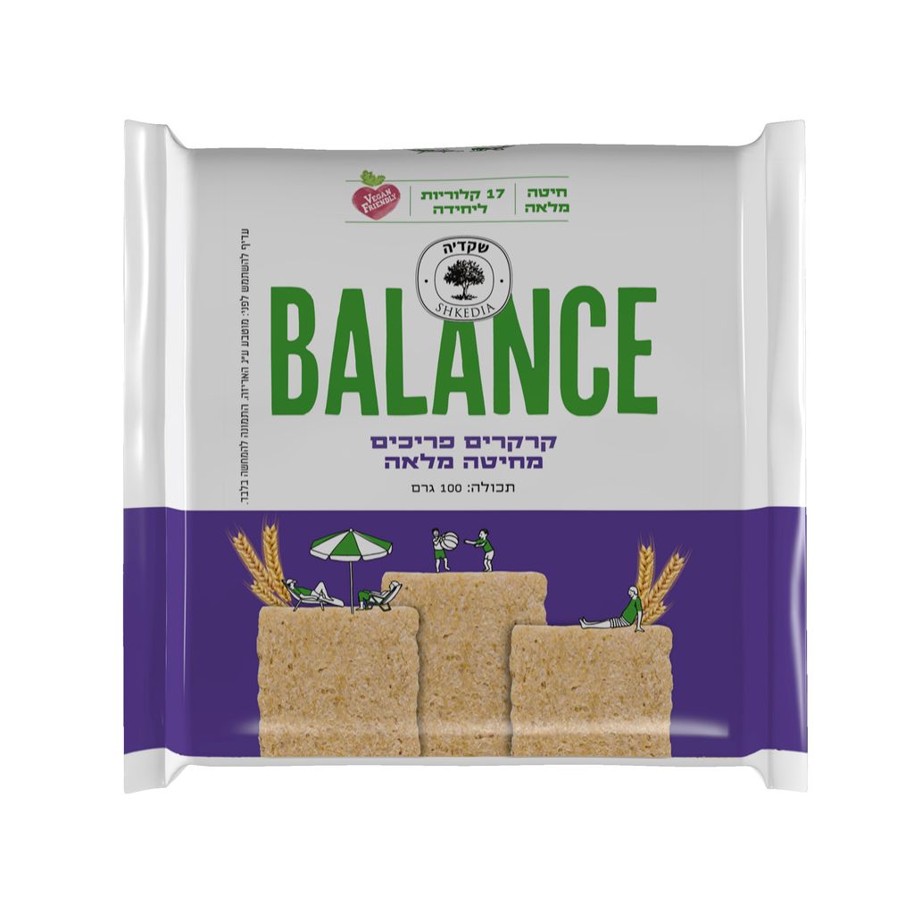 קרקרים פריכים מחיטה מלאה 100 גר`BALANCE