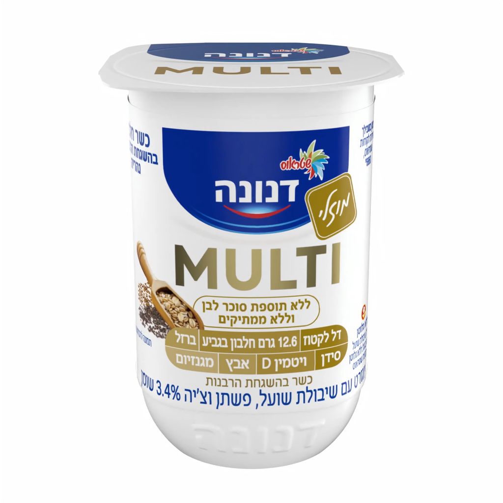 יוגורט מולטי עם שיבולת שועל פשתן וציה 200 גר