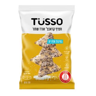 טוסו חטיף קראנצ' אורז שחור בתיבול מלח ים 30 גרם