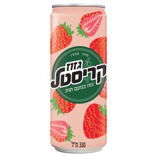 קריסטל פחית תות מוגז 330 מ"ל