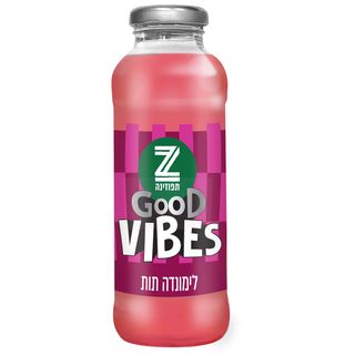 תפוזינה וייבס לימונדה תות 330 מ"ל זכוכית