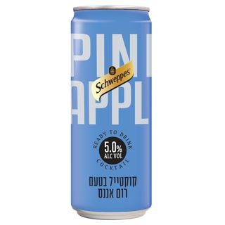 קוקטייל בטעם רום אננס 330 מל