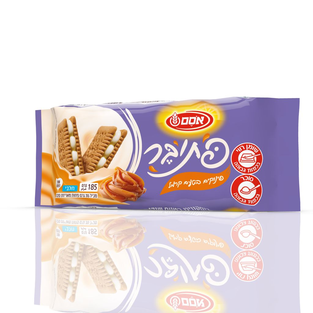 פתיבר פינוקים קרמל 185גר אסם