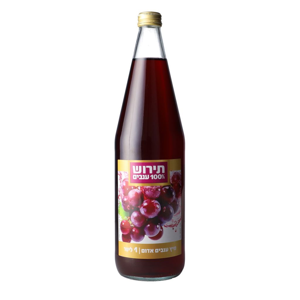 תירוש מיץ ענבים אדום 1 ל