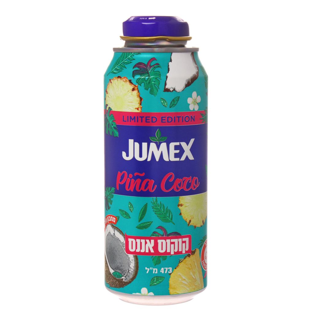 ג'ומקס קוקוס אננס בקבוק 473 מ"ל תריסר