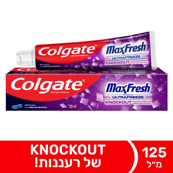 משחת שיניים קולגייט מקס פרש אולטרה פריז נוקאאוט