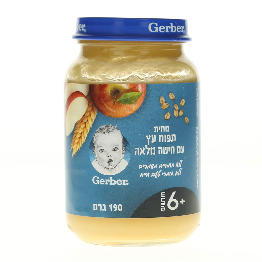 מחית תפוח עץ עם חיטה מלאה +6 חודשים