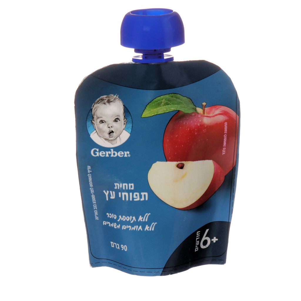 גרבר מחית תפוח פאוץ 16*90גרם