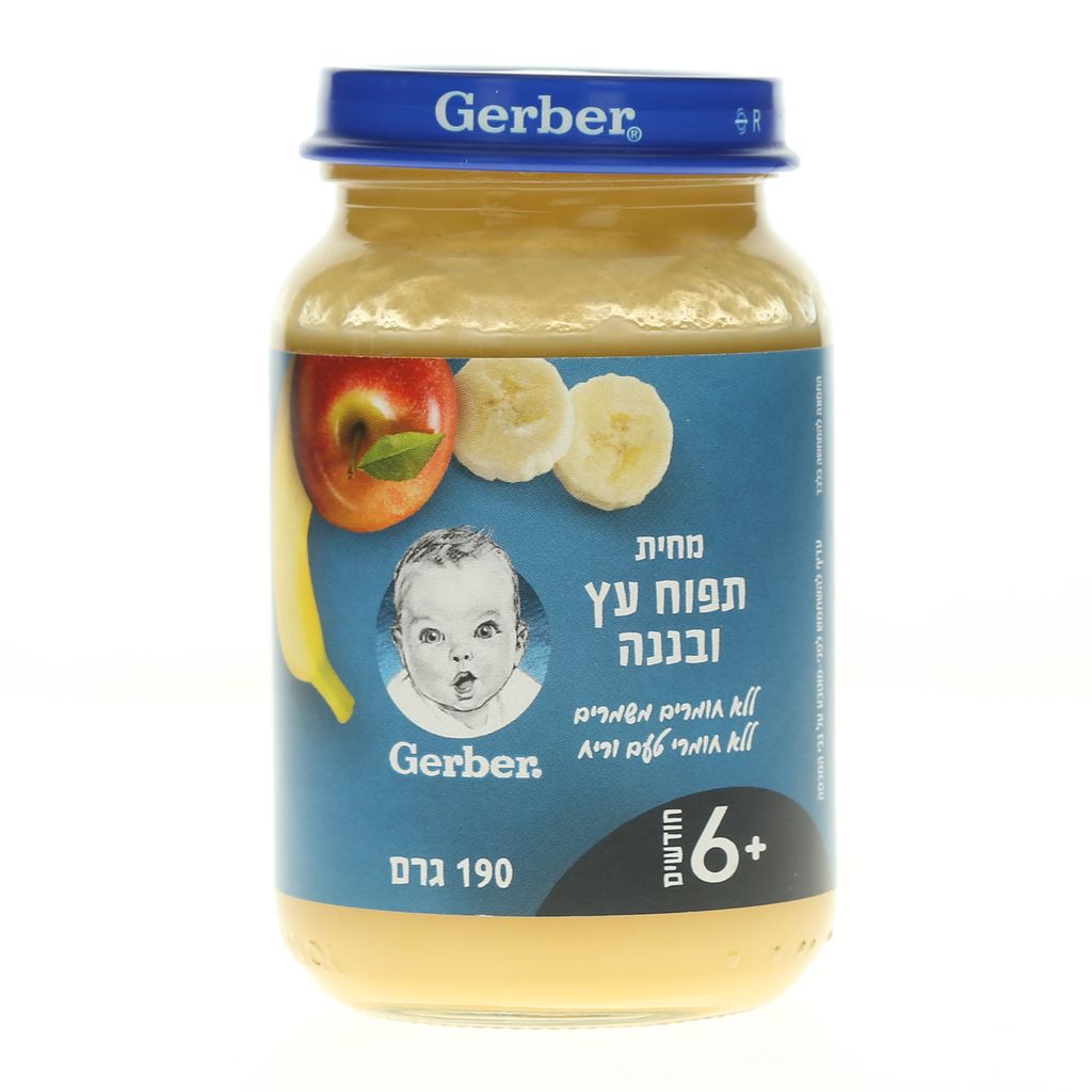 גרבר מחית תפוח עץ ובננה כלפ 12*190גרם