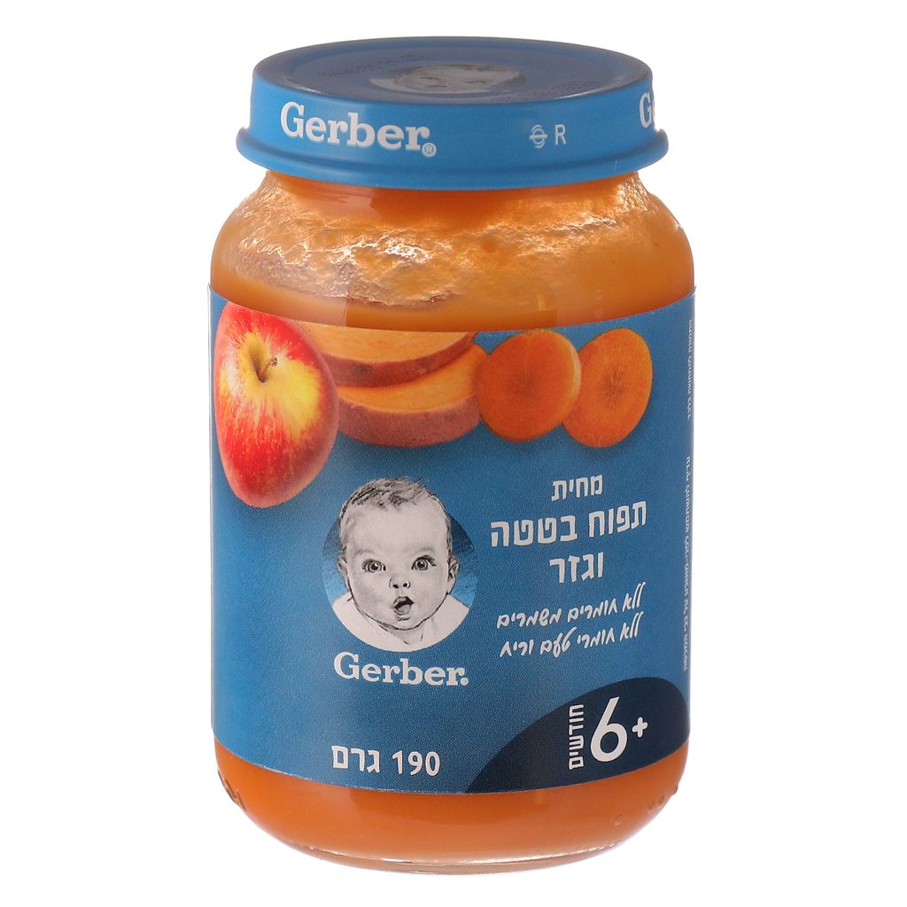 גרבר מחית תפוח גזר בטטה 6*190ג
