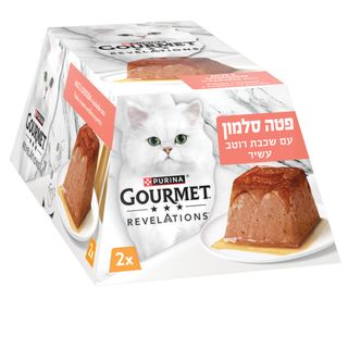 פורינה - מעדן לחתול גורמה רוליישן פטה סלמון 57 גרם זוג