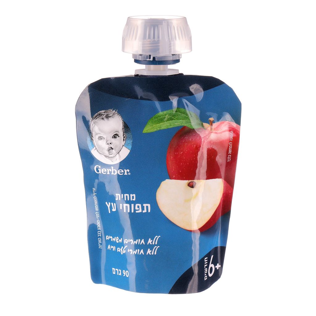גרבר מחית תפוחי עץ 90 גרם פאוץ