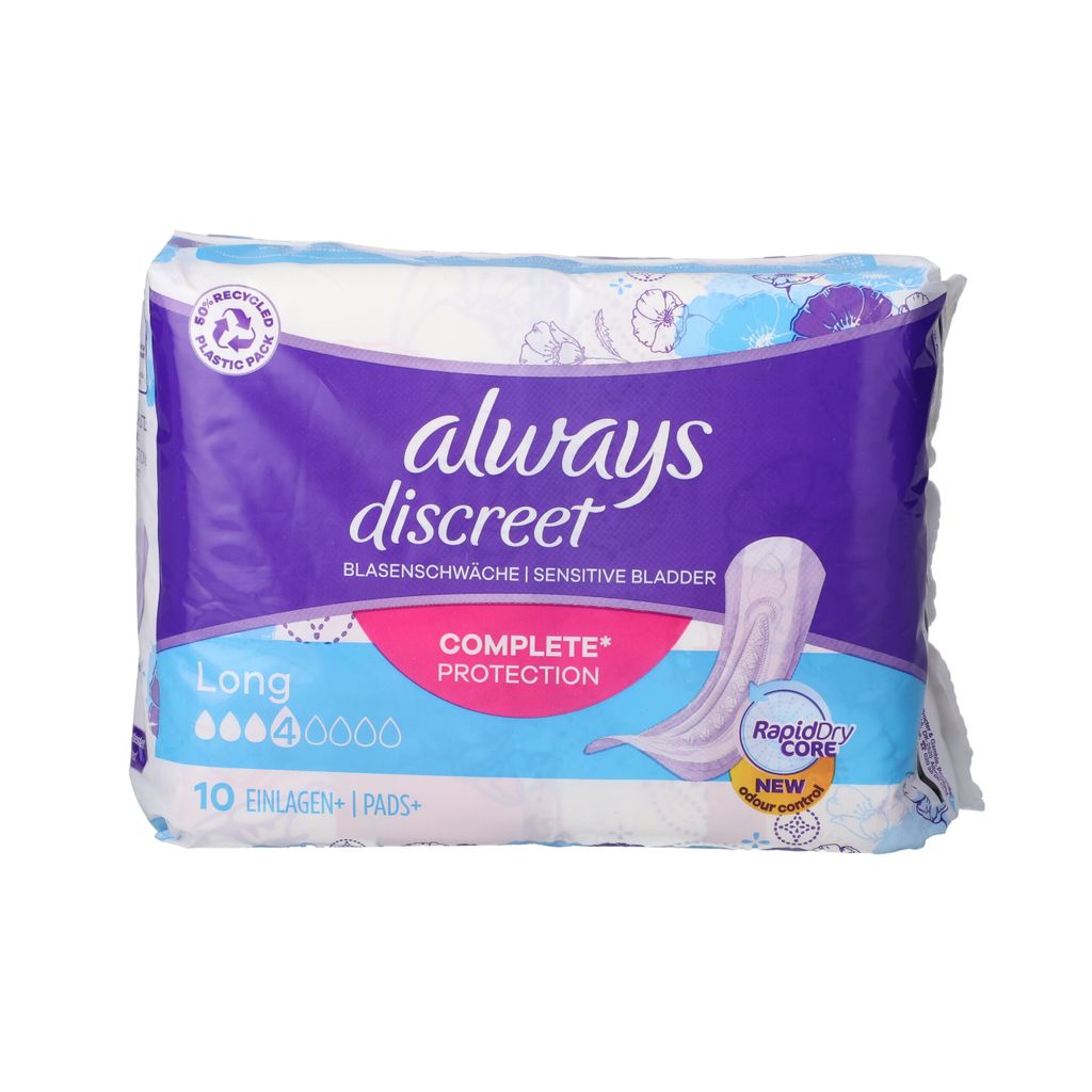 דיסקריט תחבושות לבריחת שתן לונג 10 יח