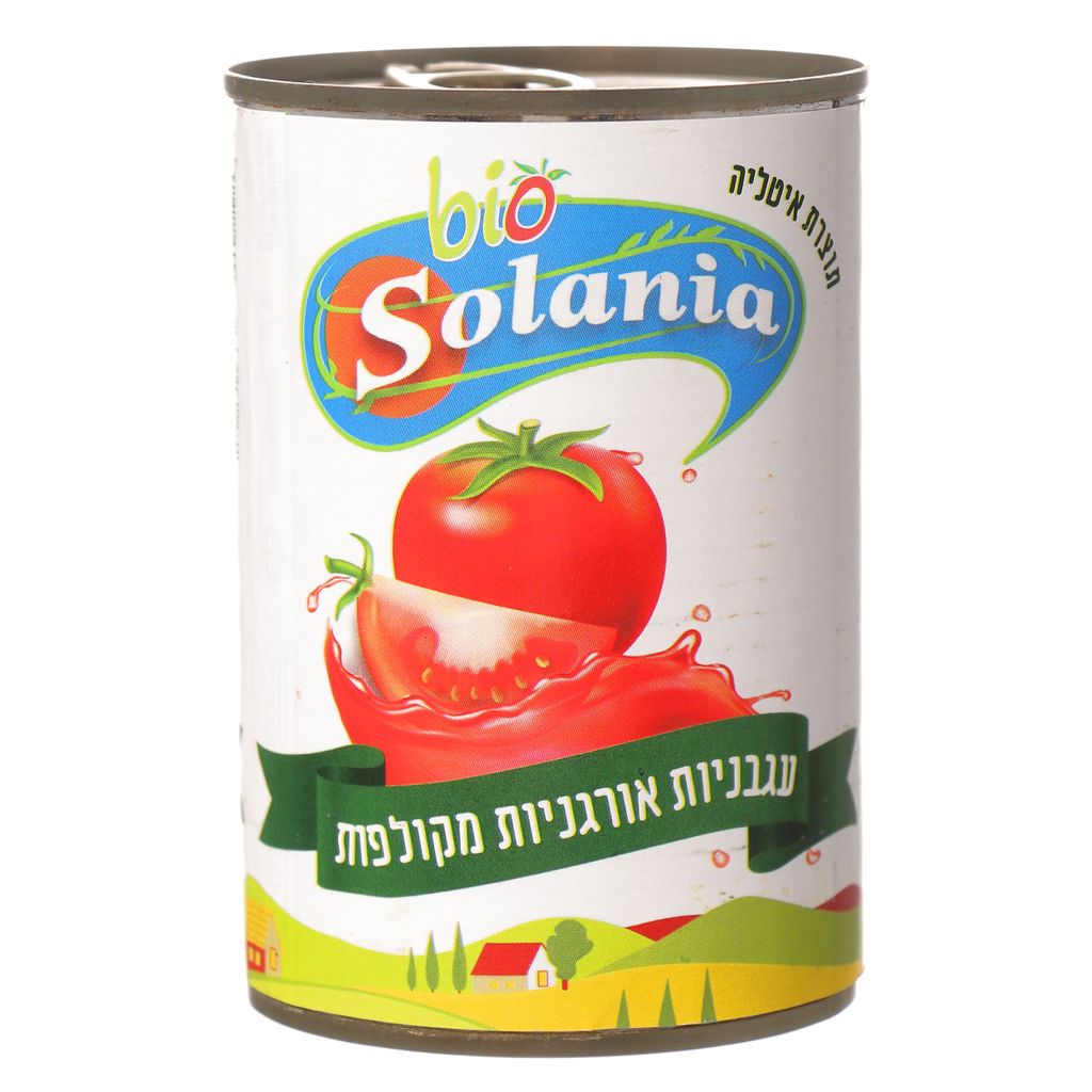 סולניה עגבניות אורגניות מקולפות 400 גרם