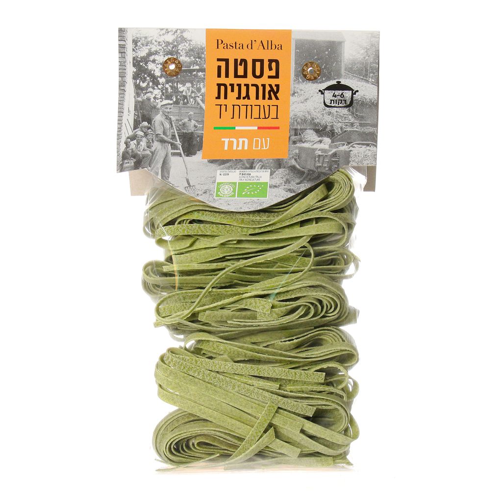 פסטה עם תרד אורגני 250 גרם