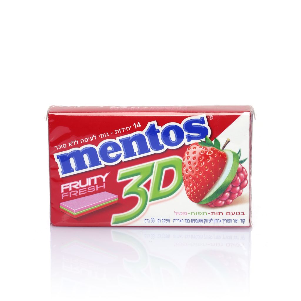 מנטוס 3Dתות/תפוח/פטל