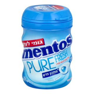 מסטיק מנטוס בקבוק מעוגל בטעם מנטה