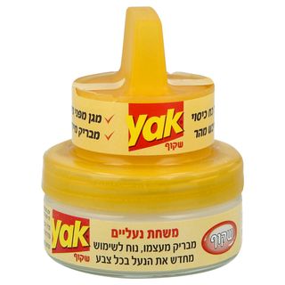 YAK משחת+ספוג להברקת נעליים שקוף