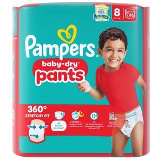 פמפרס בייבי דריי פנטס מידה 8 26 יח