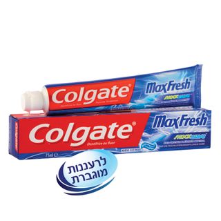קולגייט מקס שוק וייב משחת שיניים לרעננות מדהימה לאורך זמן 75 מ"ל